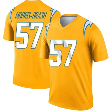 Men's Nike Los Angeles Chargers Tre'Mon Morris-Brash Gold Inverted Jersey - Legend