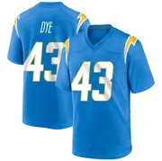 Men's Nike Los Angeles Chargers Troy Dye Blue Powder Alternate Jersey - Game