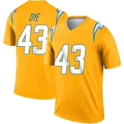 Men's Nike Los Angeles Chargers Troy Dye Gold Inverted Jersey - Legend