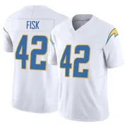 Men's Nike Los Angeles Chargers Tucker Fisk White Vapor F.U.S.E. Jersey - Limited