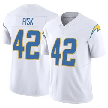 Men's Nike Los Angeles Chargers Tucker Fisk White Vapor F.U.S.E. Jersey - Limited