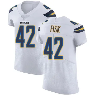 Men's Nike Los Angeles Chargers Tucker Fisk White Vapor Untouchable Jersey - Elite