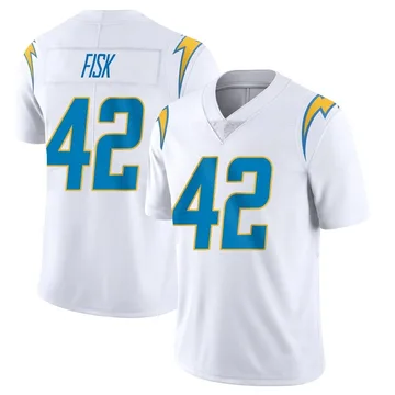 Men's Nike Los Angeles Chargers Tucker Fisk White Vapor Untouchable Jersey - Limited