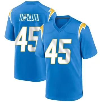 Men's Nike Los Angeles Chargers Tuli Tuipulotu Blue Powder Alternate Jersey - Game