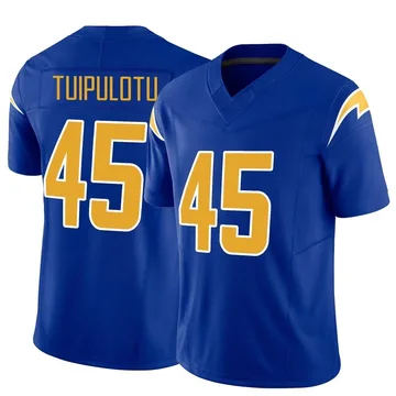 Men's Nike Los Angeles Chargers Tuli Tuipulotu Royal Vapor F.U.S.E. Jersey - Limited