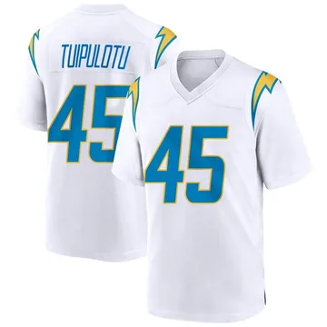 Men's Nike Los Angeles Chargers Tuli Tuipulotu White Jersey - Game