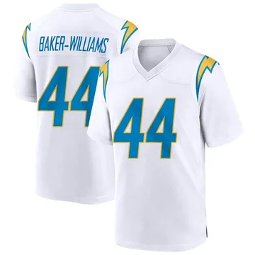 Men's Nike Los Angeles Chargers Tyler Baker-Williams White Jersey - Game