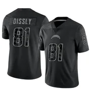 Men's Nike Los Angeles Chargers Will Dissly Black Reflective Jersey - Limited