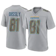 Men's Nike Los Angeles Chargers Will Dissly Gray Atmosphere Fashion Jersey - Game