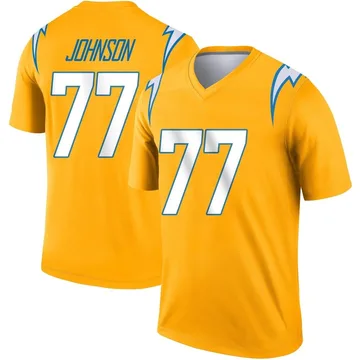 Men's Nike Los Angeles Chargers Zion Johnson Gold Inverted Jersey - Legend