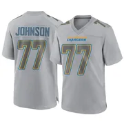 Men's Nike Los Angeles Chargers Zion Johnson Gray Atmosphere Fashion Jersey - Game