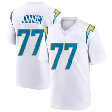 Men's Nike Los Angeles Chargers Zion Johnson White Jersey - Game