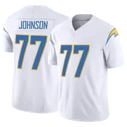 Men's Nike Los Angeles Chargers Zion Johnson White Vapor F.U.S.E. Jersey - Limited