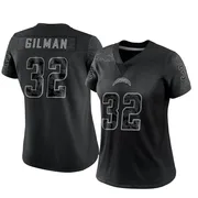 Women's Nike Los Angeles Chargers Alohi Gilman Black Reflective Jersey - Limited