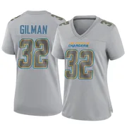 Women's Nike Los Angeles Chargers Alohi Gilman Gray Atmosphere Fashion Jersey - Game