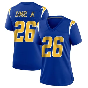 Women's Nike Los Angeles Chargers Asante Samuel Jr. Royal 2nd Alternate Jersey - Game