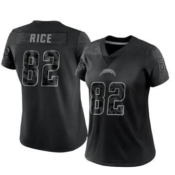 Women's Nike Los Angeles Chargers Brenden Rice Black Reflective Jersey - Limited