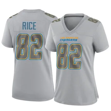 Women's Nike Los Angeles Chargers Brenden Rice Gray Atmosphere Fashion Jersey - Game