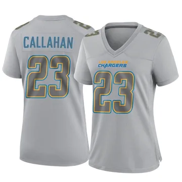 Women's Nike Los Angeles Chargers Bryce Callahan Gray Atmosphere Fashion Jersey - Game