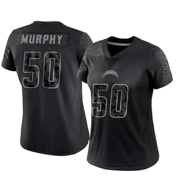 Women's Nike Los Angeles Chargers Caleb Murphy Black Reflective Jersey - Limited