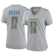 Women's Nike Los Angeles Chargers Cameron Dicker Gray Atmosphere Fashion Jersey - Game