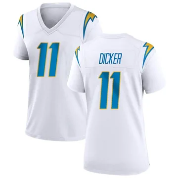 Women's Nike Los Angeles Chargers Cameron Dicker White Jersey - Game