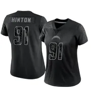 Women's Nike Los Angeles Chargers Christopher Hinton Black Reflective Jersey - Limited