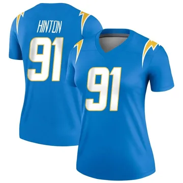 Women's Nike Los Angeles Chargers Christopher Hinton Blue Powder Jersey - Legend