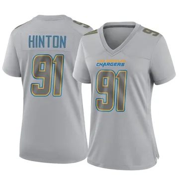 Women's Nike Los Angeles Chargers Christopher Hinton Gray Atmosphere Fashion Jersey - Game