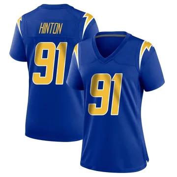 Women's Nike Los Angeles Chargers Christopher Hinton Royal 2nd Alternate Jersey - Game