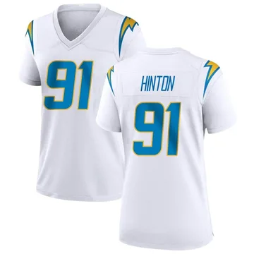 Women's Nike Los Angeles Chargers Christopher Hinton White Jersey - Game