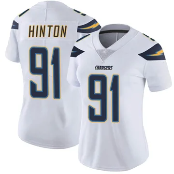 Women's Nike Los Angeles Chargers Christopher Hinton White Vapor Untouchable Jersey - Limited