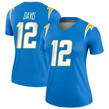 Women's Nike Los Angeles Chargers Derius Davis Blue Powder Jersey - Legend