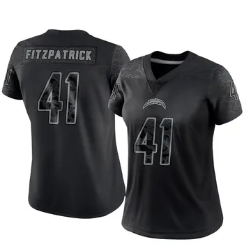 Women's Nike Los Angeles Chargers Dez Fitzpatrick Black Reflective Jersey - Limited