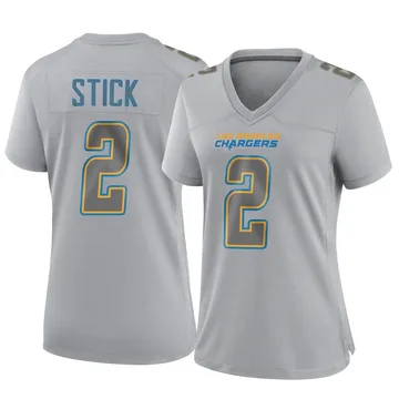 Women's Nike Los Angeles Chargers Easton Stick Gray Atmosphere Fashion Jersey - Game