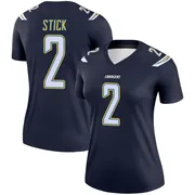 Women's Nike Los Angeles Chargers Easton Stick Navy Jersey - Legend