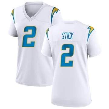 Women's Nike Los Angeles Chargers Easton Stick White Jersey - Game