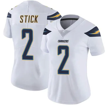 Women's Nike Los Angeles Chargers Easton Stick White Vapor Untouchable Jersey - Limited