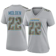 Women's Nike Los Angeles Chargers Elijah Molden Gray Atmosphere Fashion Jersey - Game