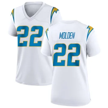 Women's Nike Los Angeles Chargers Elijah Molden White Jersey - Game