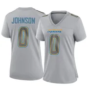 Women's Nike Los Angeles Chargers Emany Johnson Gray Atmosphere Fashion Jersey - Game