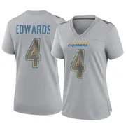 Women's Nike Los Angeles Chargers Gus Edwards Gray Atmosphere Fashion Jersey - Game