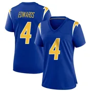 Women's Nike Los Angeles Chargers Gus Edwards Royal 2nd Alternate Jersey - Game