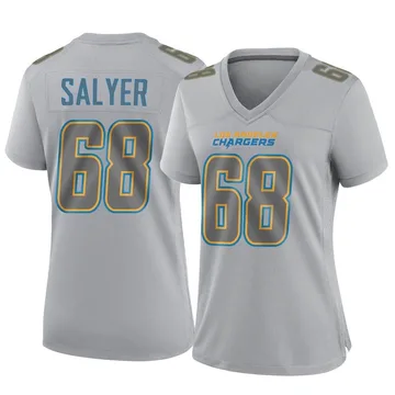 Women's Nike Los Angeles Chargers Jamaree Salyer Gray Atmosphere Fashion Jersey - Game