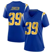 Women's Nike Los Angeles Chargers Jaylen Johnson Royal 2nd Alternate Jersey - Game