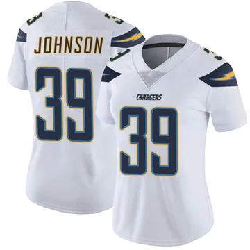 Women's Nike Los Angeles Chargers Jaylen Johnson White Vapor Untouchable Jersey - Limited