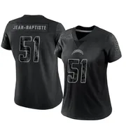 Women's Nike Los Angeles Chargers Jeremiah Jean-Baptiste Black Reflective Jersey - Limited