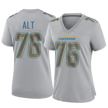 Women's Nike Los Angeles Chargers Joe Alt Gray Atmosphere Fashion Jersey - Game