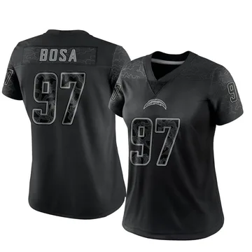 Women's Nike Los Angeles Chargers Joey Bosa Black Reflective Jersey - Limited