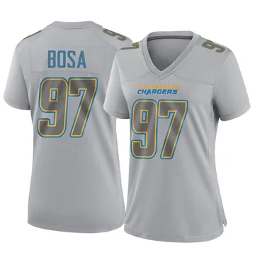 Women's Nike Los Angeles Chargers Joey Bosa Gray Atmosphere Fashion Jersey - Game